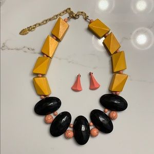Anthropologie David Aubrey Chunky Wood Necklace